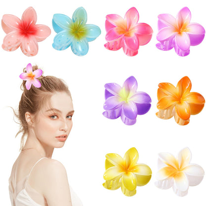 10 Pièces Pinces à Cheveux Fleur, Grandes Pince Cheveux Fleur Antidérapantes pour Cheveux Épais et Fins, Accessoire Cheveux pour Filles et Femmes, 10 Couleurs
