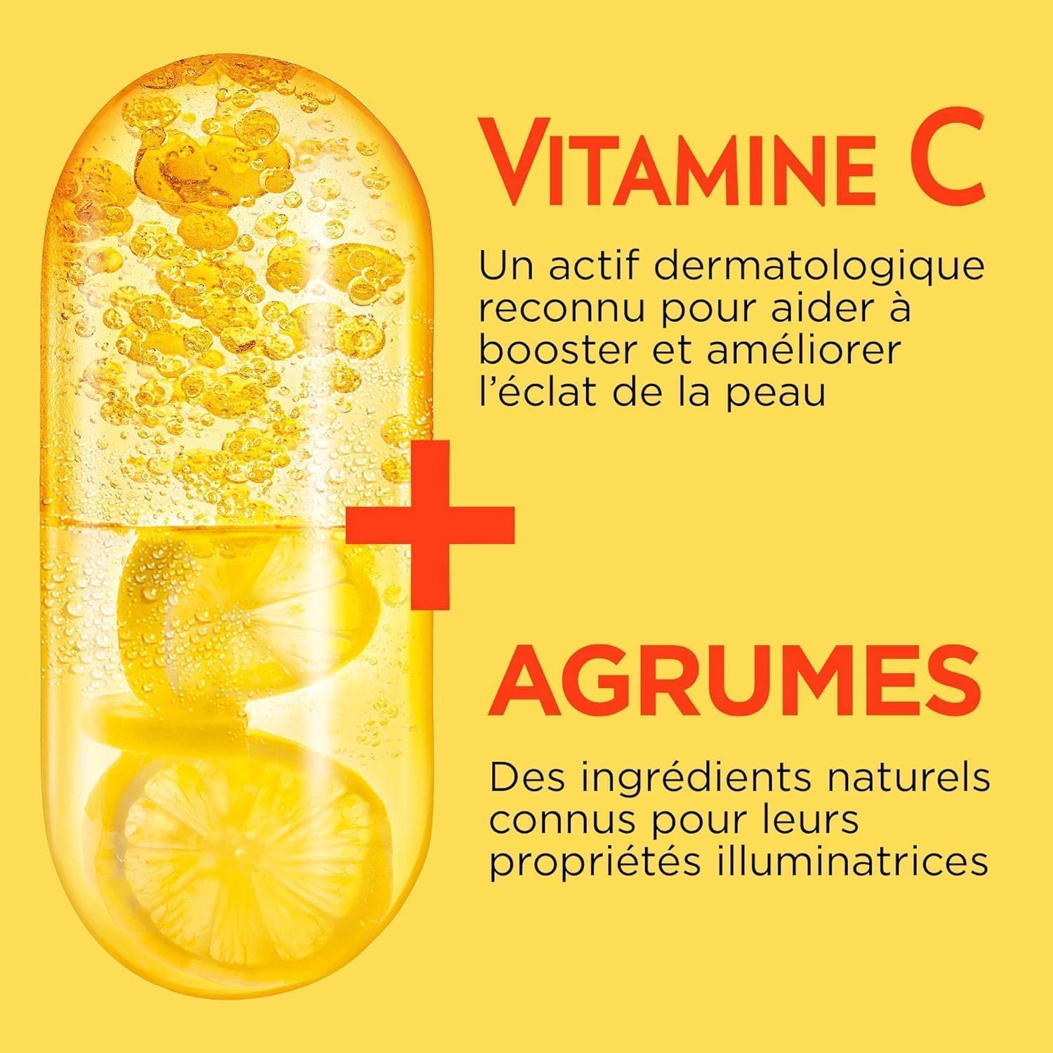 GARNIER Skin Active - Crème Hydratante Bio - Hydratation & Éclat - Nourrit, Lisse & Illumine Le Teint - Vitamine C & Agrumes - Vegan & Cruelty Free - Peaux Ternes En Manque D'Éclat - 50 ml